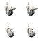 Service Caster 3 Inch 316SS Thermoplastic Rubber 10mm Threaded Stem Caster Lock Brake, 2PK SCC-SS316TSTTL20S314-TPRB-M1015-2-S2 - alternate 2